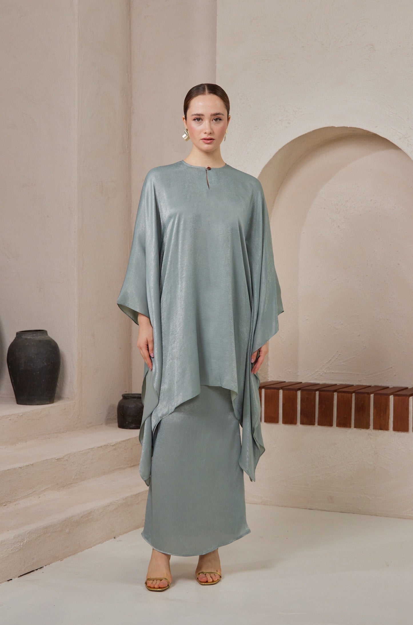 Laura Kurung in Diamond Green